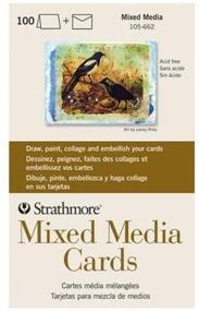 img 2 attached to Strathmore STR-105-662 Mixed Media Full Cards (100 Pack), 5 x 6.875 inch