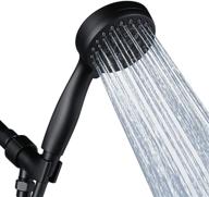 🚿 upgrade your shower experience with the high pressure shower head: wowow 5 setting shower head with handheld, 3.5 inch face matte black shower head with 59 inch hose logo