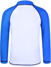 img 2 attached to TFJH E Kids Boys Long Sleeve Two Piece Swimsuit - UPF 50+ UV Swimwear for Sun Protection