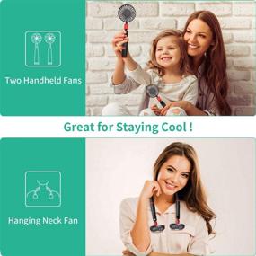 img 3 attached to 🌬️ Stay Cool and Hands-Free Anywhere with Tikduck Portable Neck Fan – USB Rechargeable, 3-Level Airflow, LCD Power Display (Black)