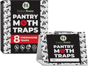 img 4 attached to 🪰 Cedar Home Pantry Moth Traps 8-Pack with Pheromones – Effective Pantry Moth Killer, Long-Lasting & Eco-Friendly – No Insecticides, Non-Toxic Sticky Glue Trap for Kitchen Pantry Moths – Trusted U.S.A. Seller