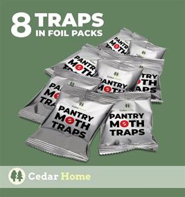 img 3 attached to 🪰 Cedar Home Pantry Moth Traps 8-Pack with Pheromones – Effective Pantry Moth Killer, Long-Lasting & Eco-Friendly – No Insecticides, Non-Toxic Sticky Glue Trap for Kitchen Pantry Moths – Trusted U.S.A. Seller