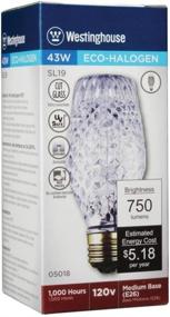 img 2 attached to Westinghouse Lighting 0501800 43W SL19 Halogen Cut Glass Light Bulb - Premium Quality & Medium Base - 1 Count (Pack of 1)