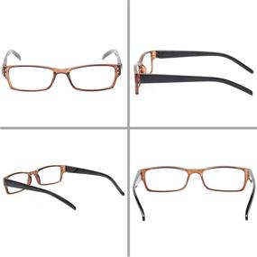 img 1 attached to 👓 Convenient 5 Pairs of Spring Hinge Reading Glasses for Men and Women - Durable Plastic Material Readers