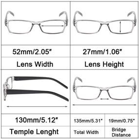 img 3 attached to 👓 Convenient 5 Pairs of Spring Hinge Reading Glasses for Men and Women - Durable Plastic Material Readers