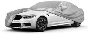 img 1 attached to High-Quality Crevelle Custom Fit Car Cover for BMW 5 Series M5 528i 530i 530e 535i 535d 540i 550i M550i - Silver Metallic Cover for 528 530 535 540 550 M550