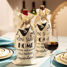 img 2 attached to 🎁 Housewarming Wine Bag Set: Perfect Presents for New Homeowners, Men and Women | Congrats Decorations for Him, Her, Couple