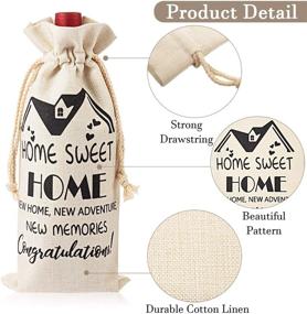 img 3 attached to 🎁 Housewarming Wine Bag Set: Perfect Presents for New Homeowners, Men and Women | Congrats Decorations for Him, Her, Couple