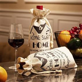 img 1 attached to 🎁 Housewarming Wine Bag Set: Perfect Presents for New Homeowners, Men and Women | Congrats Decorations for Him, Her, Couple