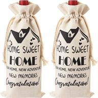 🎁 housewarming wine bag set: perfect presents for new homeowners, men and women | congrats decorations for him, her, couple logo