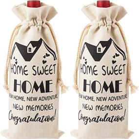 img 4 attached to 🎁 Housewarming Wine Bag Set: Perfect Presents for New Homeowners, Men and Women | Congrats Decorations for Him, Her, Couple