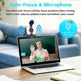 img 1 attached to ✨ Webcam Melcam 1080P FHD Streaming Camera with Ring Light, Microphone, Privacy Cover, Auto-Focus - Plug and Play USB Web Cam for Zoom, Skype, YouTube - PC Laptop Computer (Black)