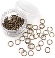 📿 allinone 10mm open jump rings jewelry findings set – antique bronze | complete diy craft kit with container box for jewelry making and repair logo