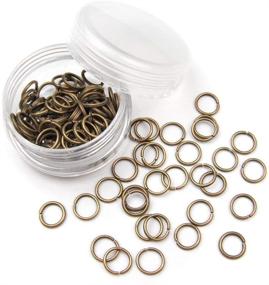 img 1 attached to 📿 ALLinONE 10mm Open Jump Rings Jewelry Findings Set – Antique Bronze | Complete DIY Craft Kit with Container Box for Jewelry Making and Repair