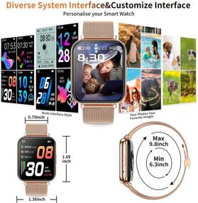 img 3 attached to 📱 QAAEEDY Smart Watch for Android Phones iOS, Fitness Tracker with Heart Rate, Blood Oxygen, Sleep Monitoring, IP68 Waterproof, Compatible with iPhone & Samsung, Black Smartwatches for Women & Men