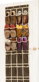 img 2 attached to 👠 Brown Over The Door Hanging Shoe Organizer - Simple Houseware (64'' x 19'') with 24 Pockets