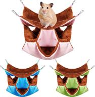 🐾 triple-layer hanging hammock bed for chinchilla parrot sugar glider ferrets rat hamster – cozy pet sleep nest for small animals логотип