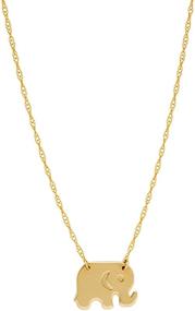 img 4 attached to 🐘 Exquisite 14k Gold Mini Elephant Pendant Necklace - Ritastephens: 18 Inches of Timeless Charm