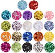 wholesale bulk cup sequins - 9460 pcs mixed colors - perfect for crafts, diy projects - 6mm size, 110g logo