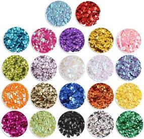 img 4 attached to Wholesale Bulk Cup Sequins - 9460 PCS Mixed Colors - Perfect for Crafts, DIY Projects - 6MM Size, 110g