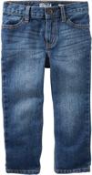 👖 trendy boys' straight jeans in natural indigo - ideal clothing choice for toddlers logo