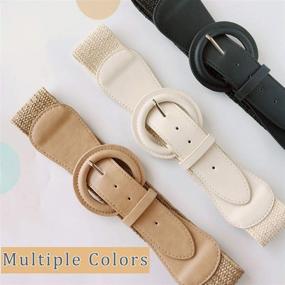 img 2 attached to 👗 Easily Adjustable Elastic Skinny D-Ring Buckle Women's Accessories