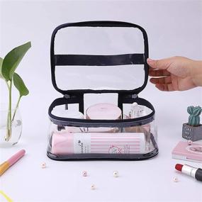 img 2 attached to Enkrio Portable Waterproof Transparent Cosmetic Travel Accessories