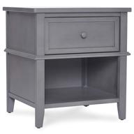 🌙 evolur universal nightstand in elegant storm grey - simplify your bedroom décor! логотип