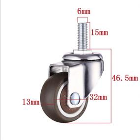 img 3 attached to Enhance your Shopping Experience with LucaSng 1 25 Threaded Shopping Trolley Casters