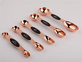 img 3 attached to 🥄 Magnetic Measuring Spoons: Rose Gold Dual Side, Set of 5 for Dry and Liquid Ingredients