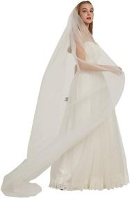 img 4 attached to 👰 1 Layer Sheer Tulle Wedding Bridal Veil with Comb - Perfect for Weddings