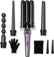 🌀 advanced 4 in 1 curling wand set: lishive curling iron set hair wand curler with interchangeable ceramic barrels, lcd display & temp adjustment - dual voltage for all hair types логотип