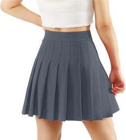 img 1 attached to 👗 MUADRESS Womens Tennis Skater Dress - Pleated Women's Clothing