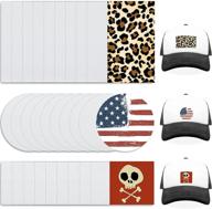 🧢 30 pieces sublimation blank hat patch set: 3 styles, white burlap with heat glue - ideal for hats, shirts, shoes, jeans, bags supplies logo