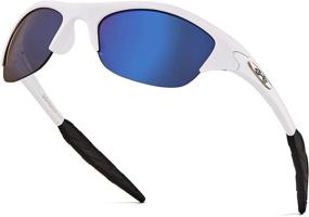 img 4 attached to 🕶️ Boys' Accessories: KIDS 3-12 Frame Sports Sunglasses