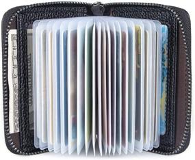 img 3 attached to 👔 Genuine Leather Credit Blocking Organizer: Ultimate Men's Accessory for Wallets, Card Cases & Money Organizers