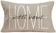 asamour rustic farmhouse decor home sweet home quotes pillow covers - 12x20 inches cotton linen inspirational letters saying throw pillow case cushion cover for sofa couch bedroom логотип