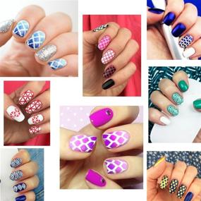 img 2 attached to 💅 TailaiMei 144 Pieces Nail Vinyls Stencil Sticker Set - Create stunning nail art with 72 unique designs!