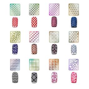 img 3 attached to 💅 TailaiMei 144 Pieces Nail Vinyls Stencil Sticker Set - Create stunning nail art with 72 unique designs!