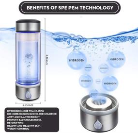 img 2 attached to Saikun Rechargeable Hydrogen Water Bottle with PEM Technology - Ionized Water Generator & Hydrogen Machine (600-900PPB)