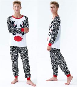 img 3 attached to Adorable Matching Christmas Pajamas: Reindeer-Themed Sleepwear for the Whole Family