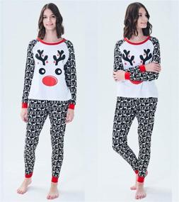 img 2 attached to Adorable Matching Christmas Pajamas: Reindeer-Themed Sleepwear for the Whole Family