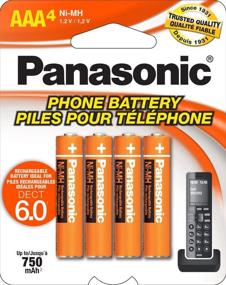 img 4 attached to High-Quality Panasonic Genuine HHR-4DPA/4B AAA NiMH Rechargeable Batteries for DECT Cordless Phones, 4 Pack – Long-lasting Power Solution!