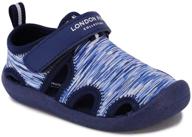 👟 ultimate safety and style: london toddler protective closed sandal boys' shoes logo