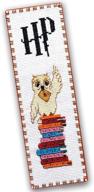 🦉 hedwig the owl embroidery kit: counted cross stitch bookmark with pattern logo