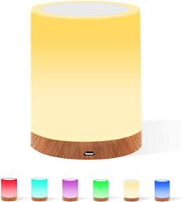 img 4 attached to 🌈 SHINESTAR Touch Lamp: RGB Color Changing Night Light for Nursery, Kids, and Bedroom