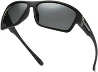 🕶️ uv protected full lens polarized reading sunglasses: unisex square style for men, sports, driving, and running logo