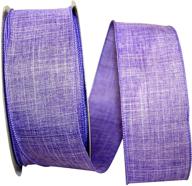 🎀 everyday linen value wired edge ribbon - purple, 2-1/2 inch x 50 yards by reliant ribbon logo