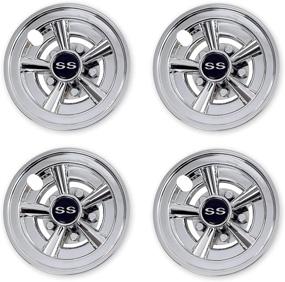 img 4 attached to 🏌️ NOKINS Golf Cart SS Wheel Covers Hub Caps: The Perfect Fit for Most Golf Carts - 8 inch(Set of 4)