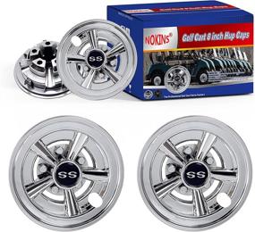 img 3 attached to 🏌️ NOKINS Golf Cart SS Wheel Covers Hub Caps: The Perfect Fit for Most Golf Carts - 8 inch(Set of 4)